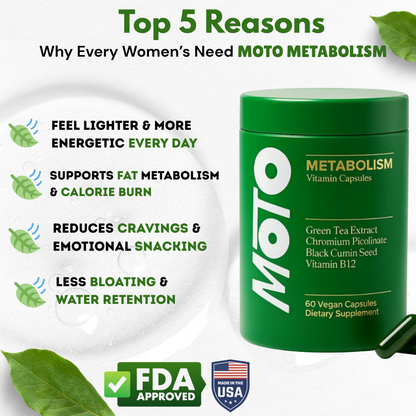 MOTO™ Metabolism Support for Women, Natural Energy & Appetite Balance